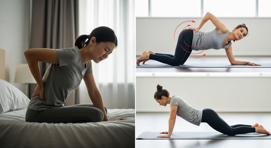 Before and after comparison of morning stiffness versus dynamic mobility exercises