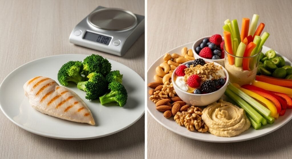 Dieting restriction vs. habit snacking abundance comparison